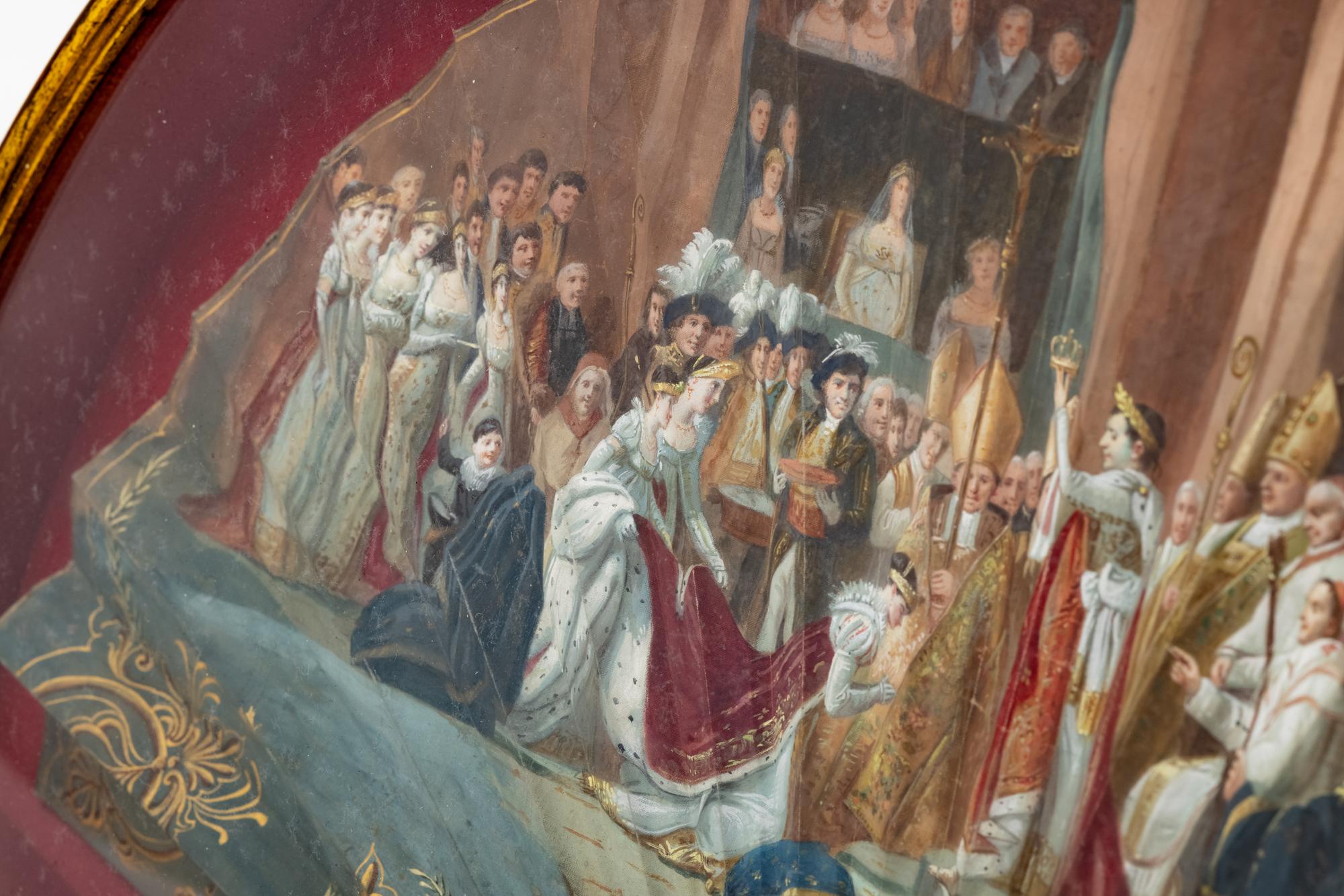 A French Painted Paper Fan after Jacques-Louis David's Coronation of Napoleon