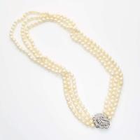 A Triple-Strand Pearl Necklace