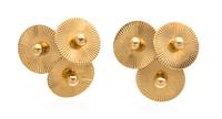 A Pair of Retro 14 Karat Yellow Earclips, Cartier, 5.00 dwts.