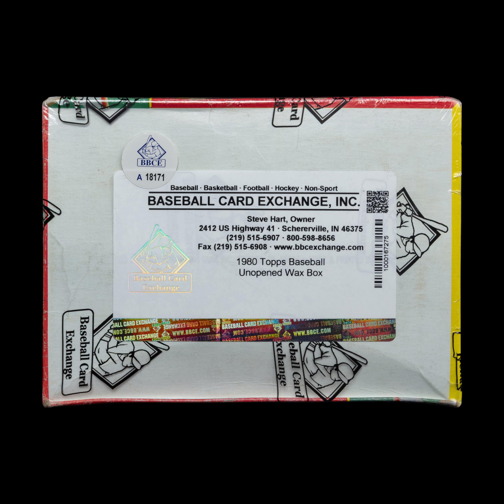 An Unopened Wax Box of 1980 Topps Baseball Cards – Possible Rickey Henderson Rookie (BBCE Certified)