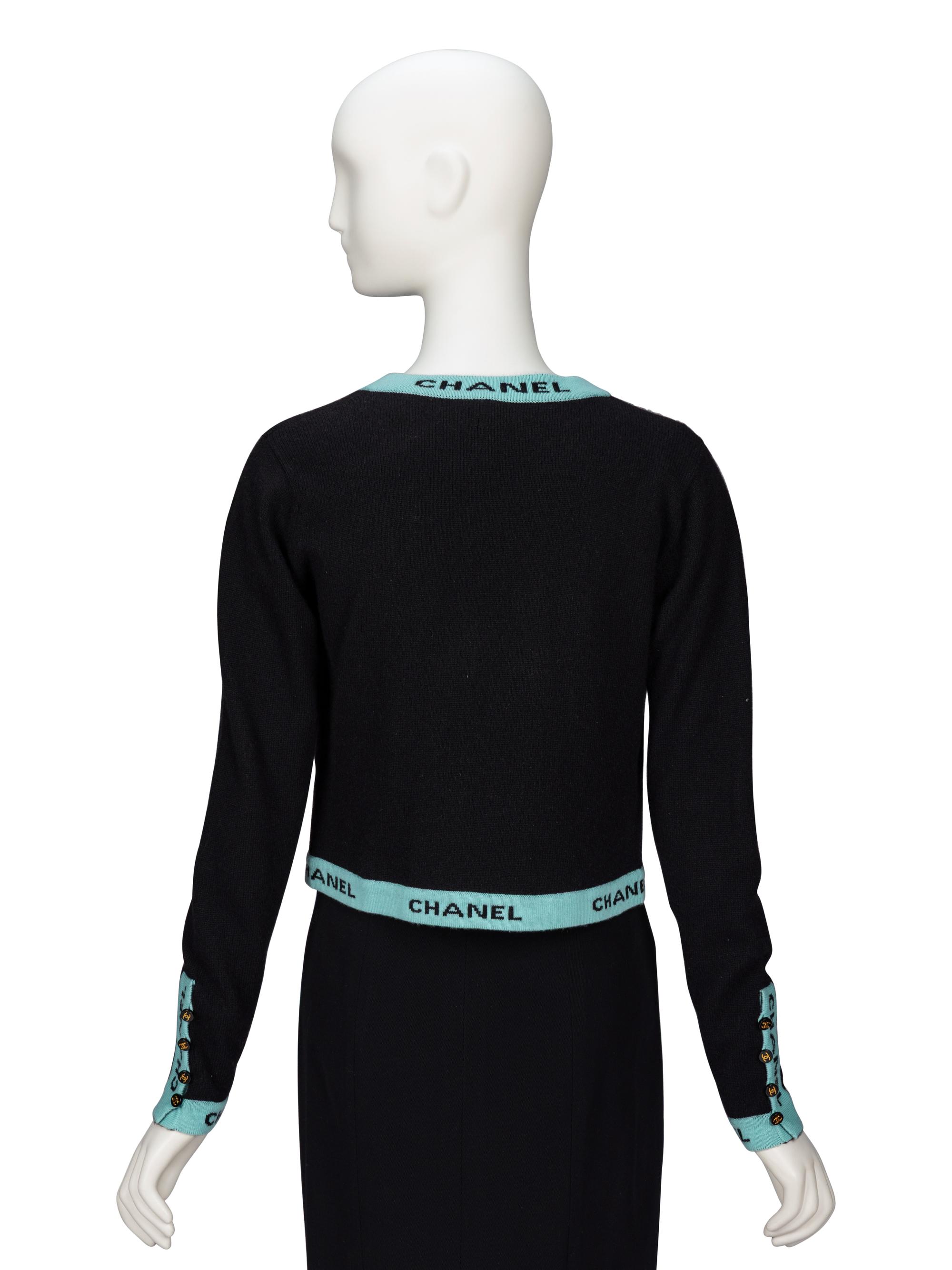 Chanel, Logo Knit Cashmere Twinset, 1994