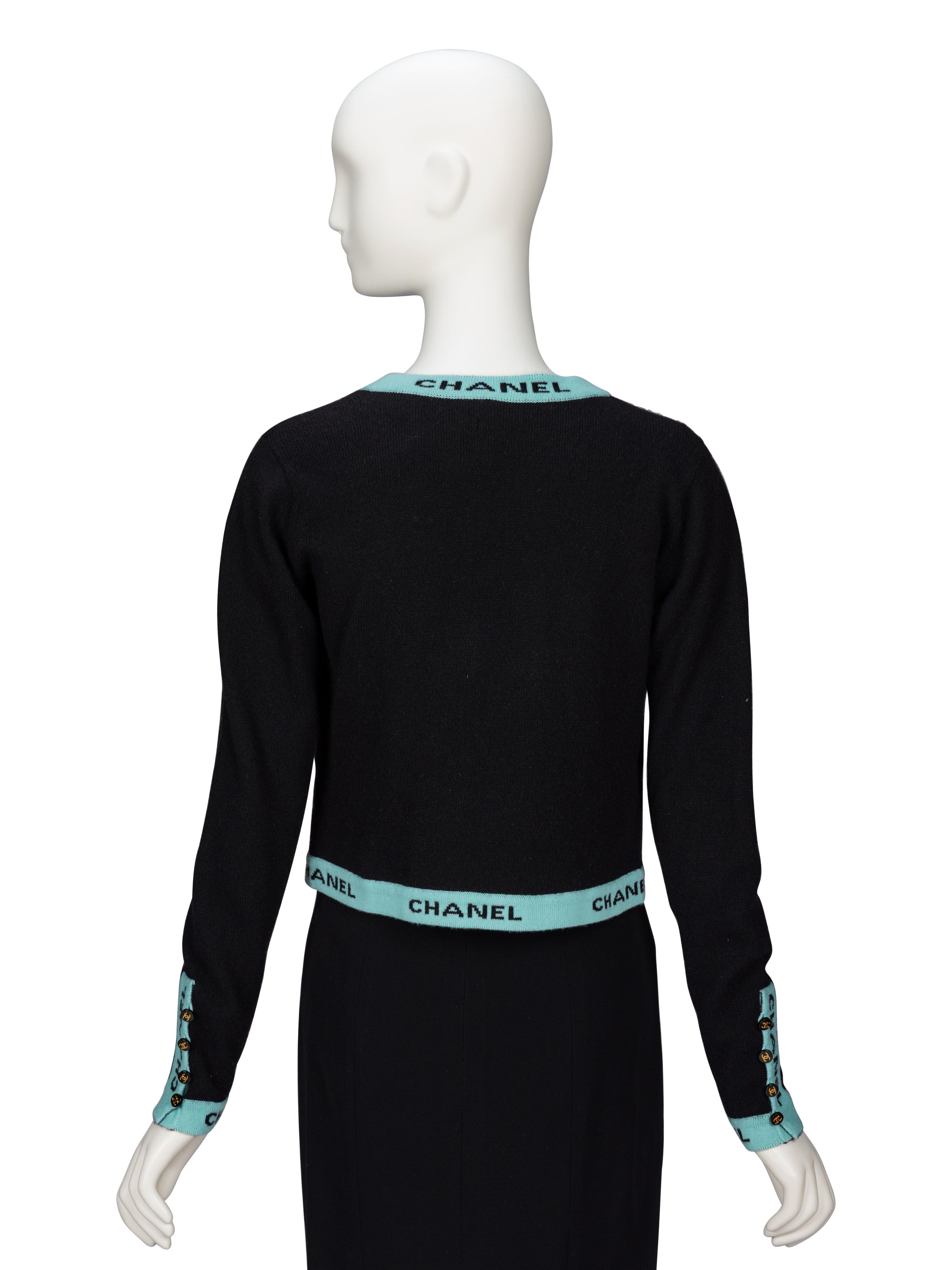 Chanel, Logo Knit Cashmere Twinset, 1994