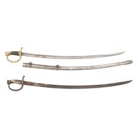 Two Decorative US Model 1840 Type Light Artillery Sabers
