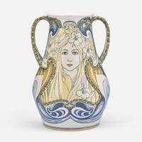 Galileo Chini (Italian, 1873-1956) "Tristezza O Furia" Vase, L'Arte Della Ceramica, Florence, Italy, circa 1900