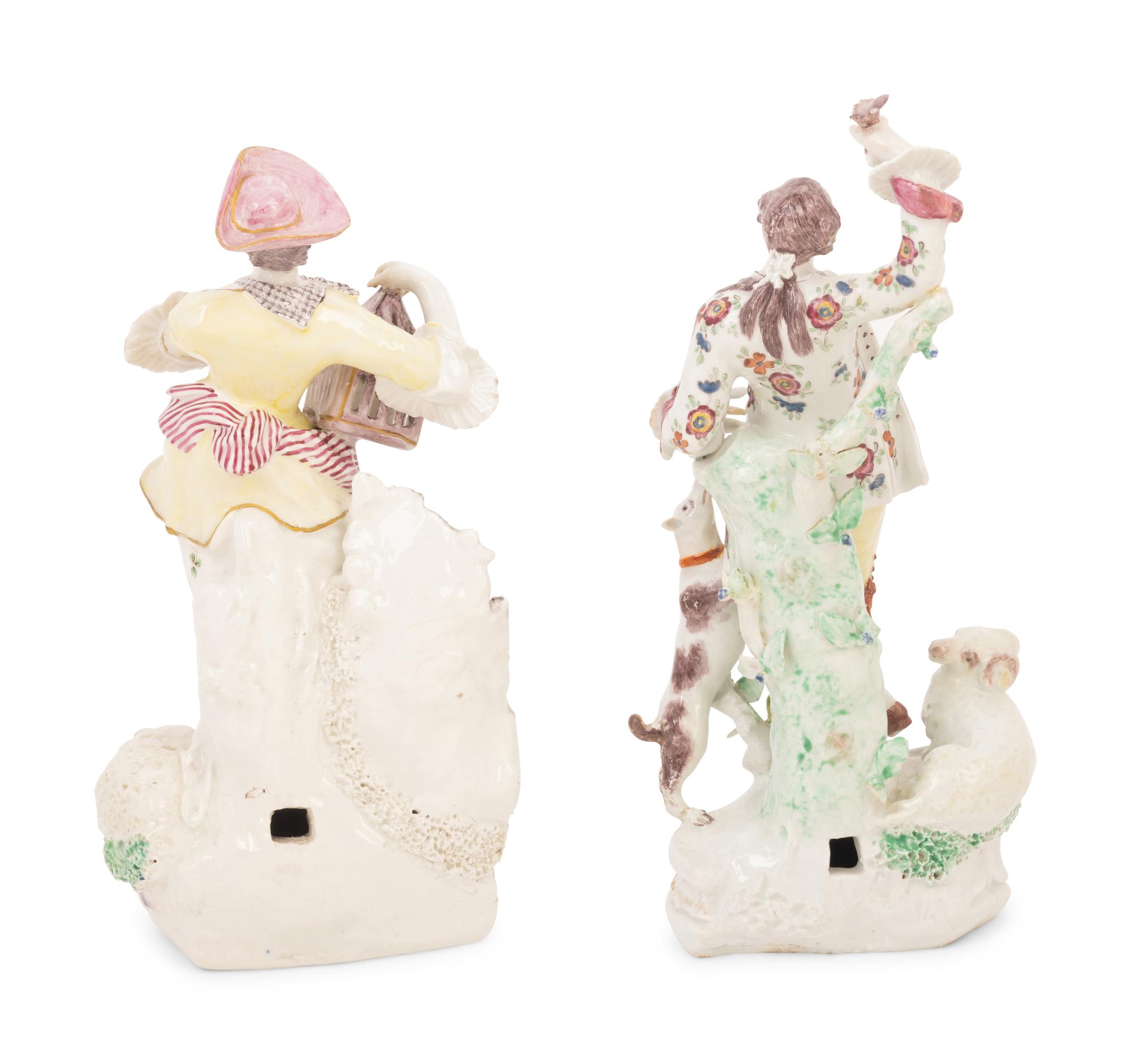 Two English Porcelain Figures of Matrimony and Freedom