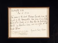[LINCOLN ASSASSINATION]. A piece of President Abraham Lincoln's coat worn on the night of his assassination at Ford's Theatre, 14 April 1865.