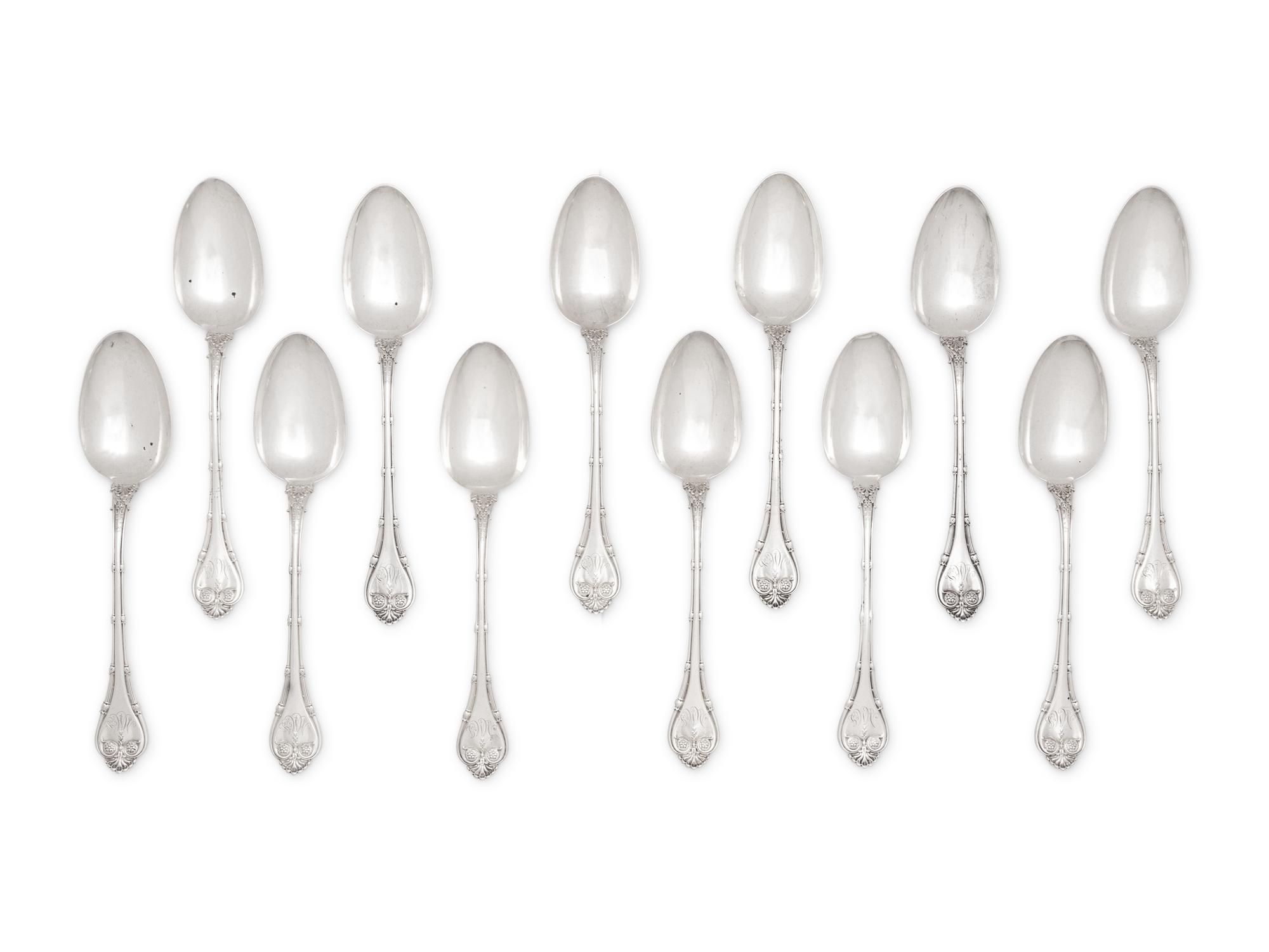 Twelve American Silver Spoons