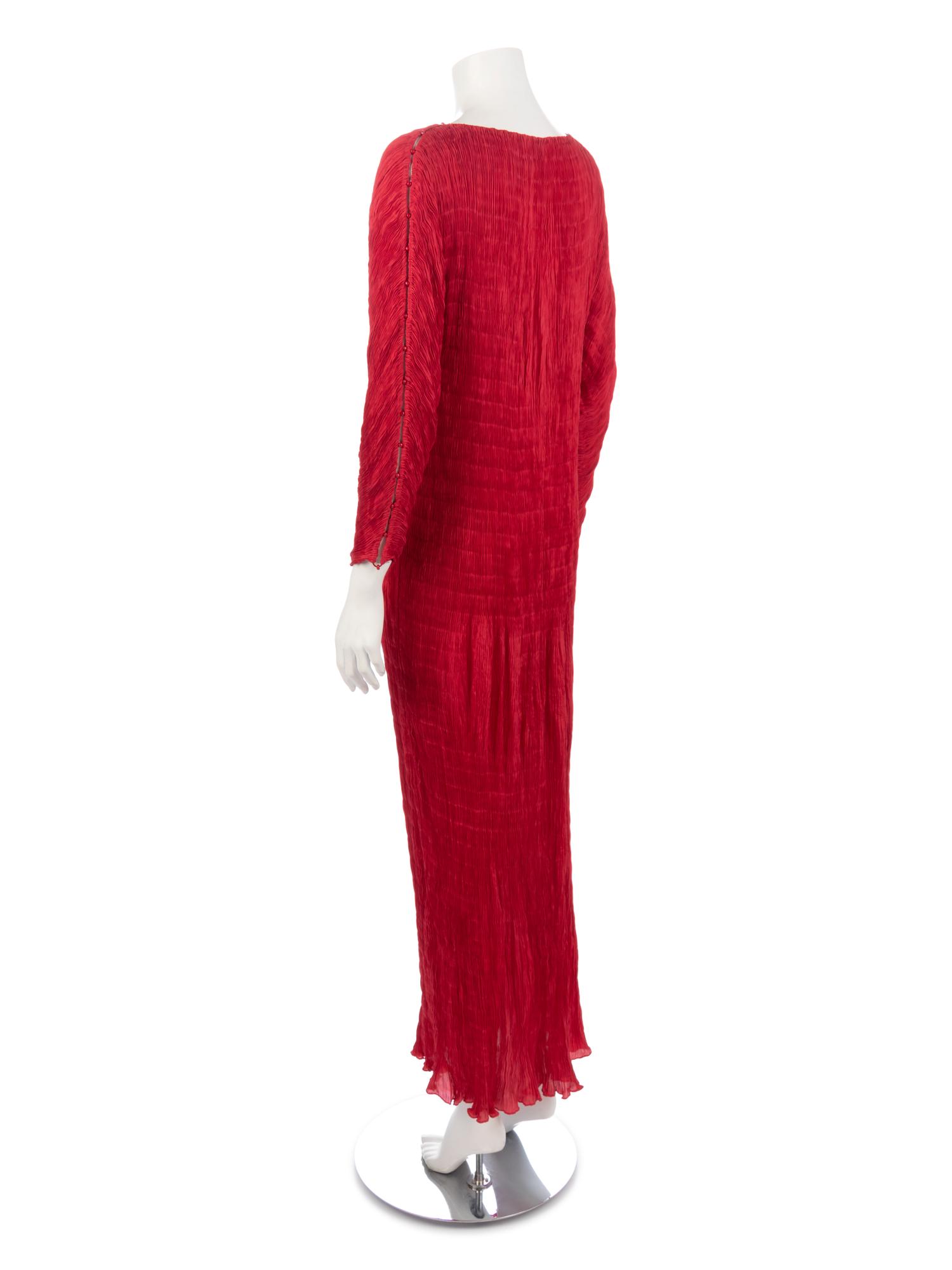 Venetia Studium Silk Pleated Dress, 1984-90s