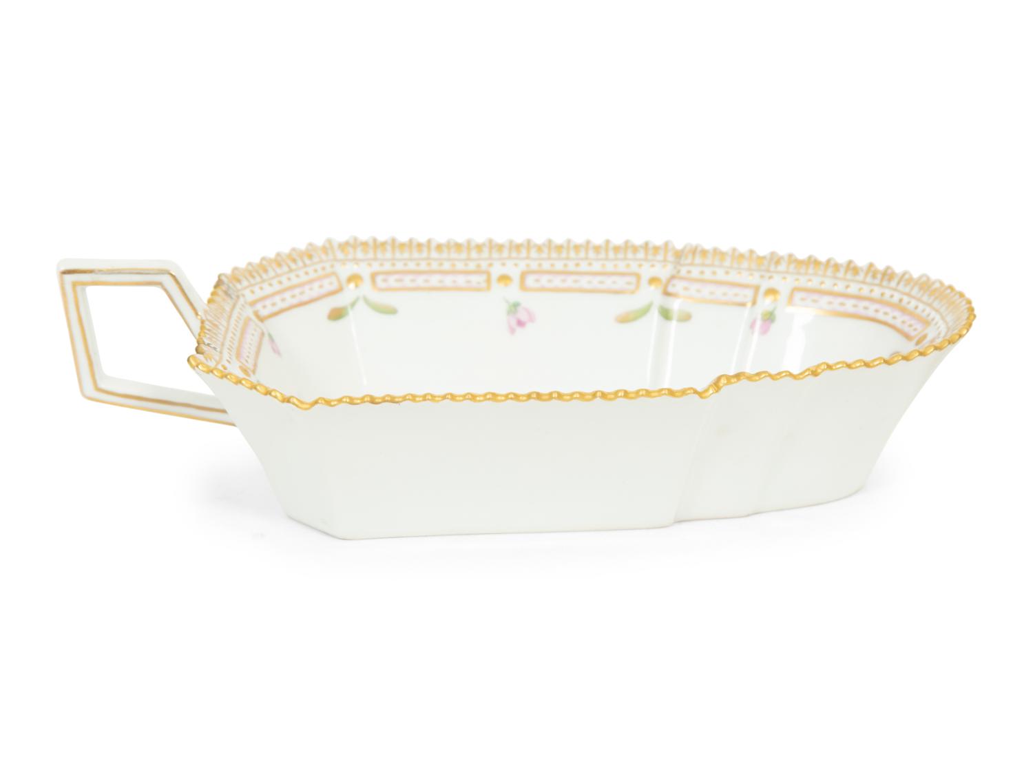 A Royal Copenhagen Flora Danica Porcelain Covered Bowl and Dish