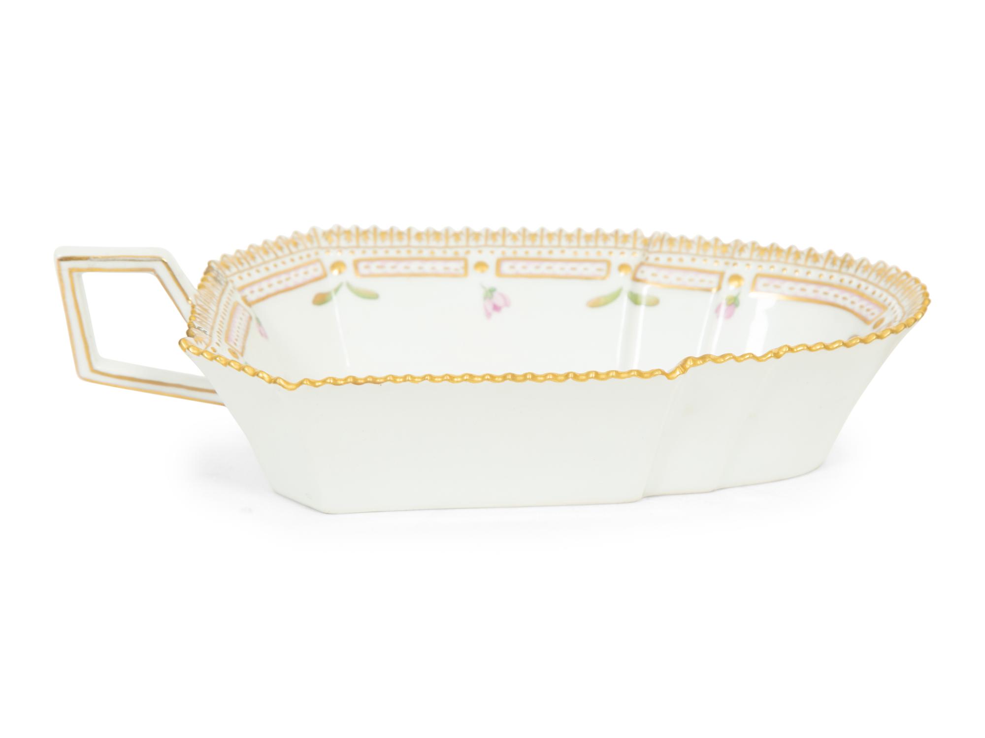 A Royal Copenhagen Flora Danica Porcelain Covered Bowl and Dish