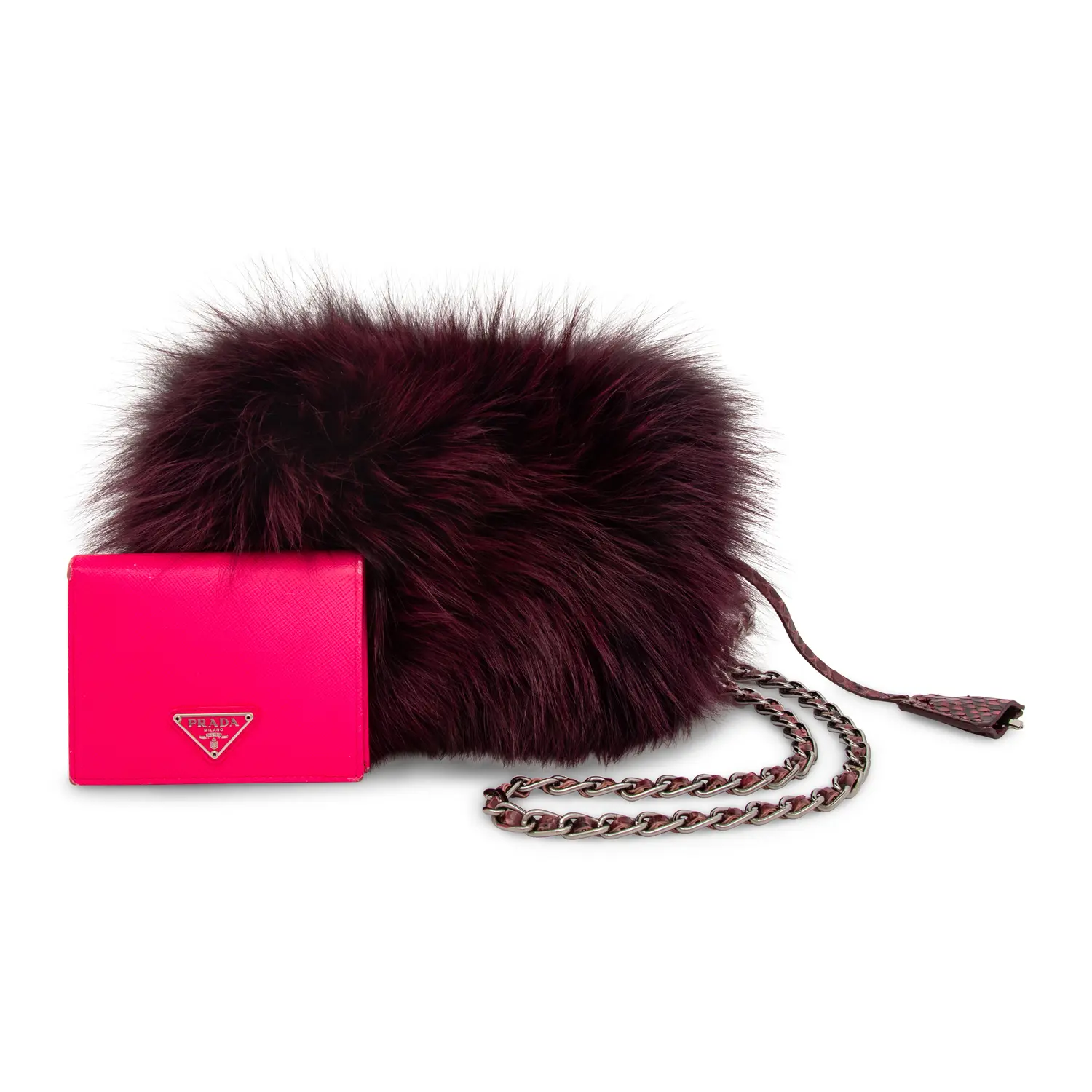 PRADA, PURPLE FOX FUR BAG & PINK WALLET | Freeman's