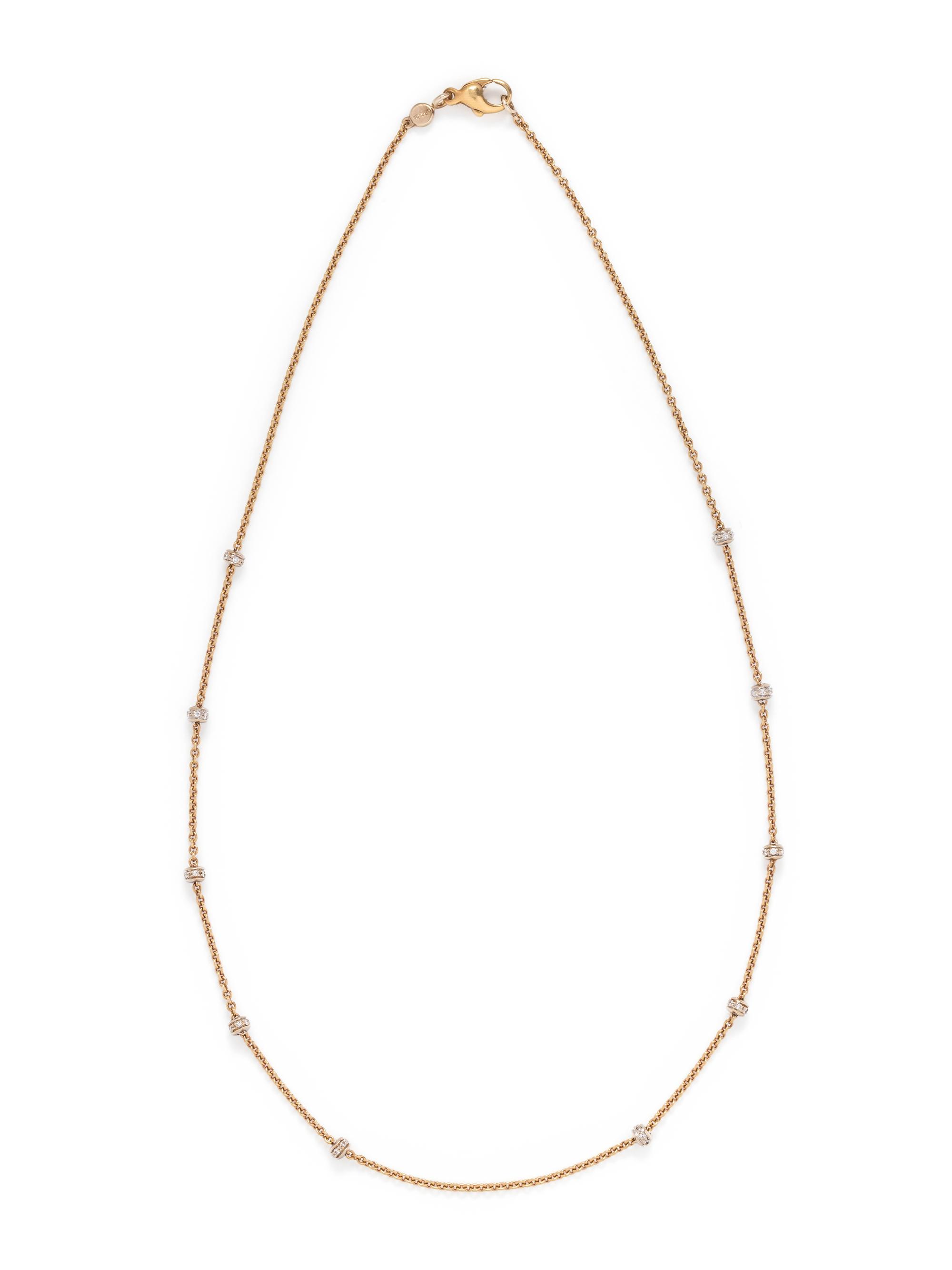 AARON BASHA, YELLOW GOLD AND DIAMOND NECKLACE