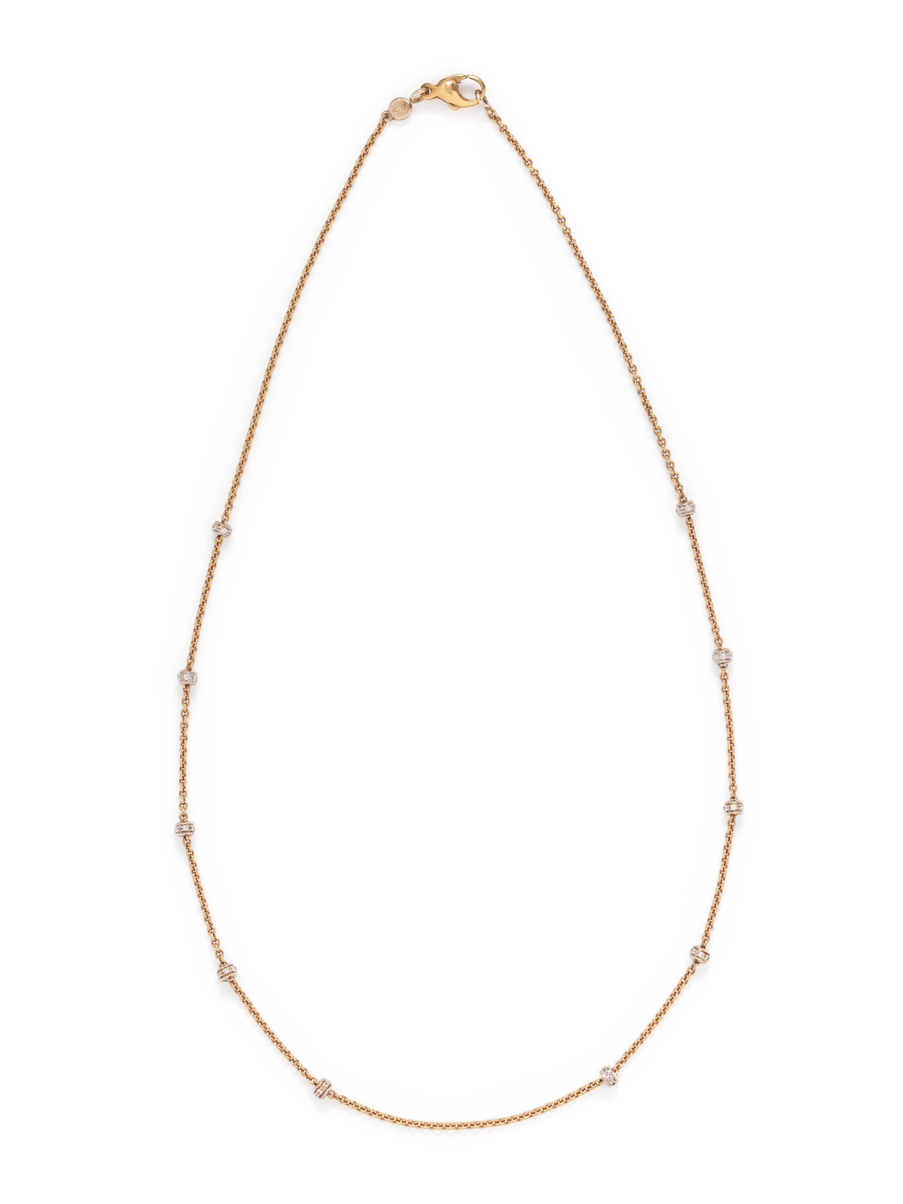 AARON BASHA, YELLOW GOLD AND DIAMOND NECKLACE