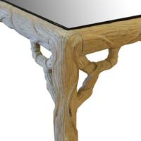 A Carved Wood Faux Bois Table 66.5" W x 53" D x 28.5" H — France, Mid-20th Century