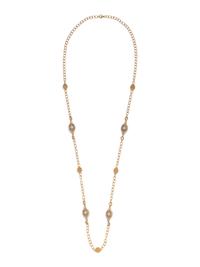 YELLOW GOLD AND DIAMOND LONGCHAIN NECKLACE