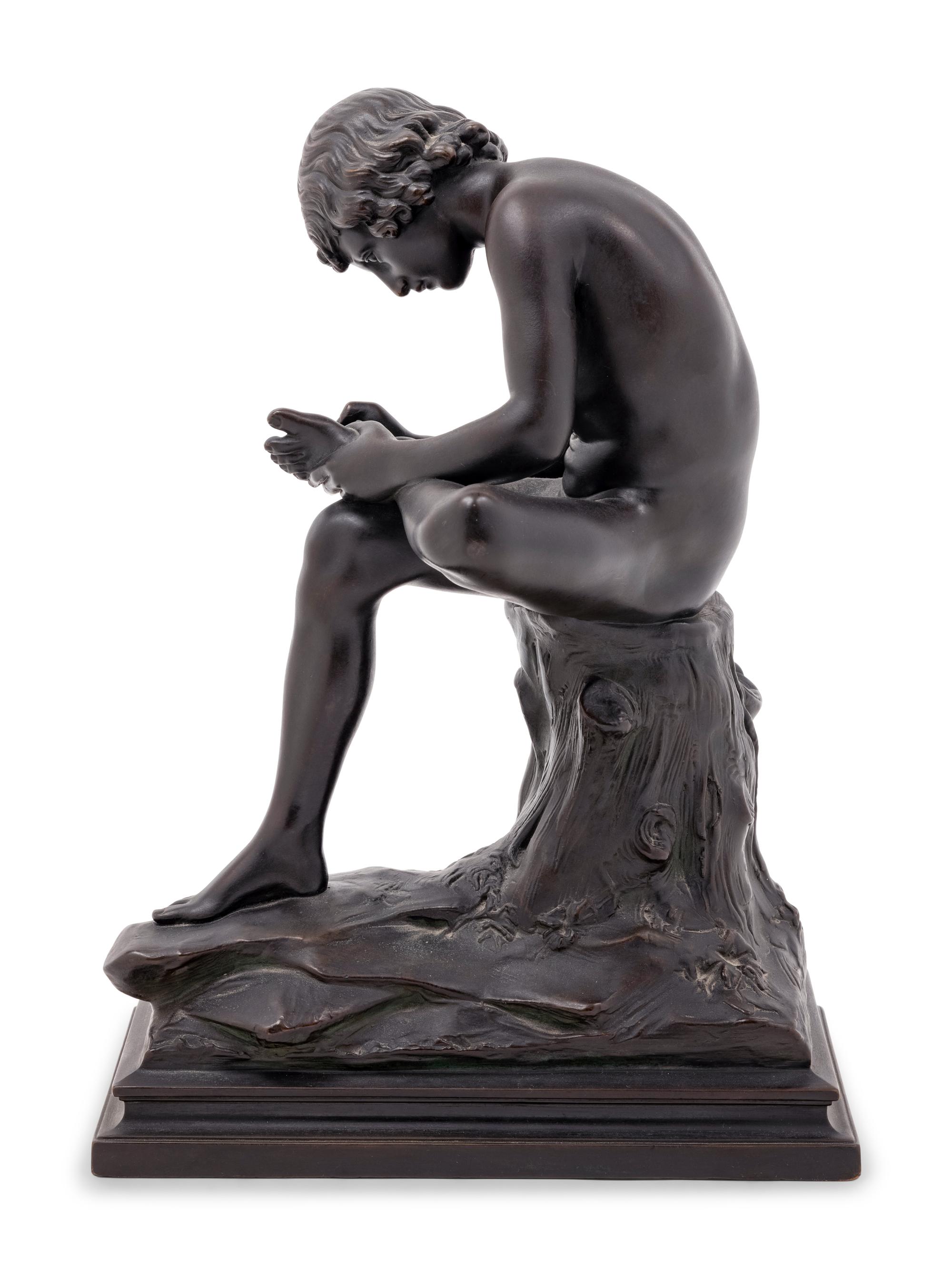 A Grand Tour Bronze Model of the Spinario