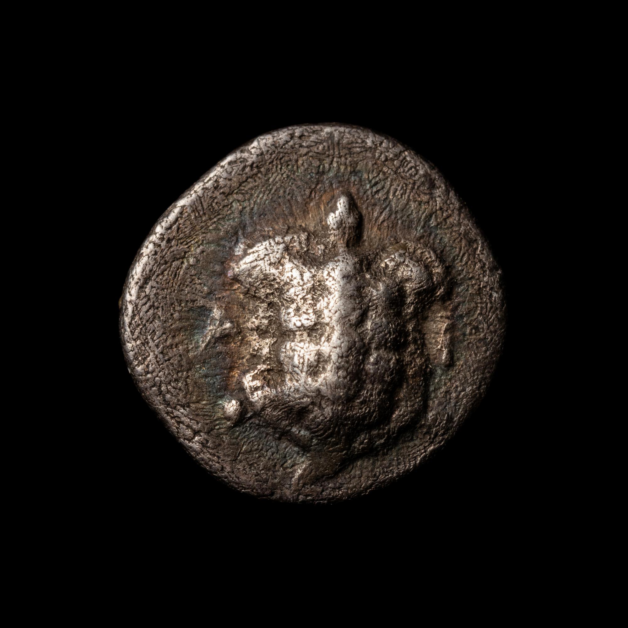 [ANCIENTS] SARONIC ISLANDS. Aegina (c. 4th Century BC). Ar Obol. (0.8 g, 10mm)