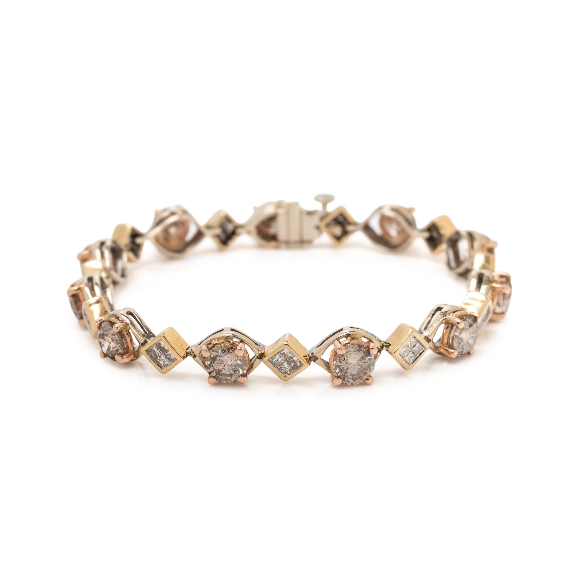 BICOLOR GOLD AND DIAMOND BRACELET