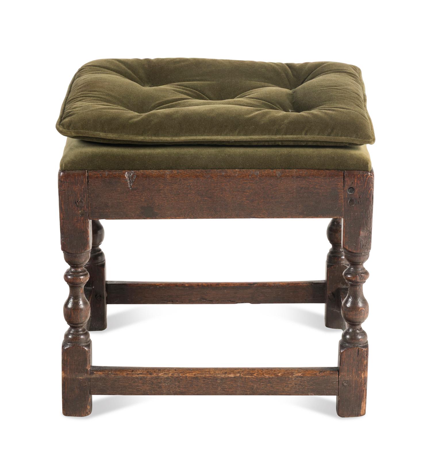 A William and Mary Oak Stool