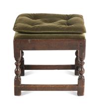 A William and Mary Oak Stool