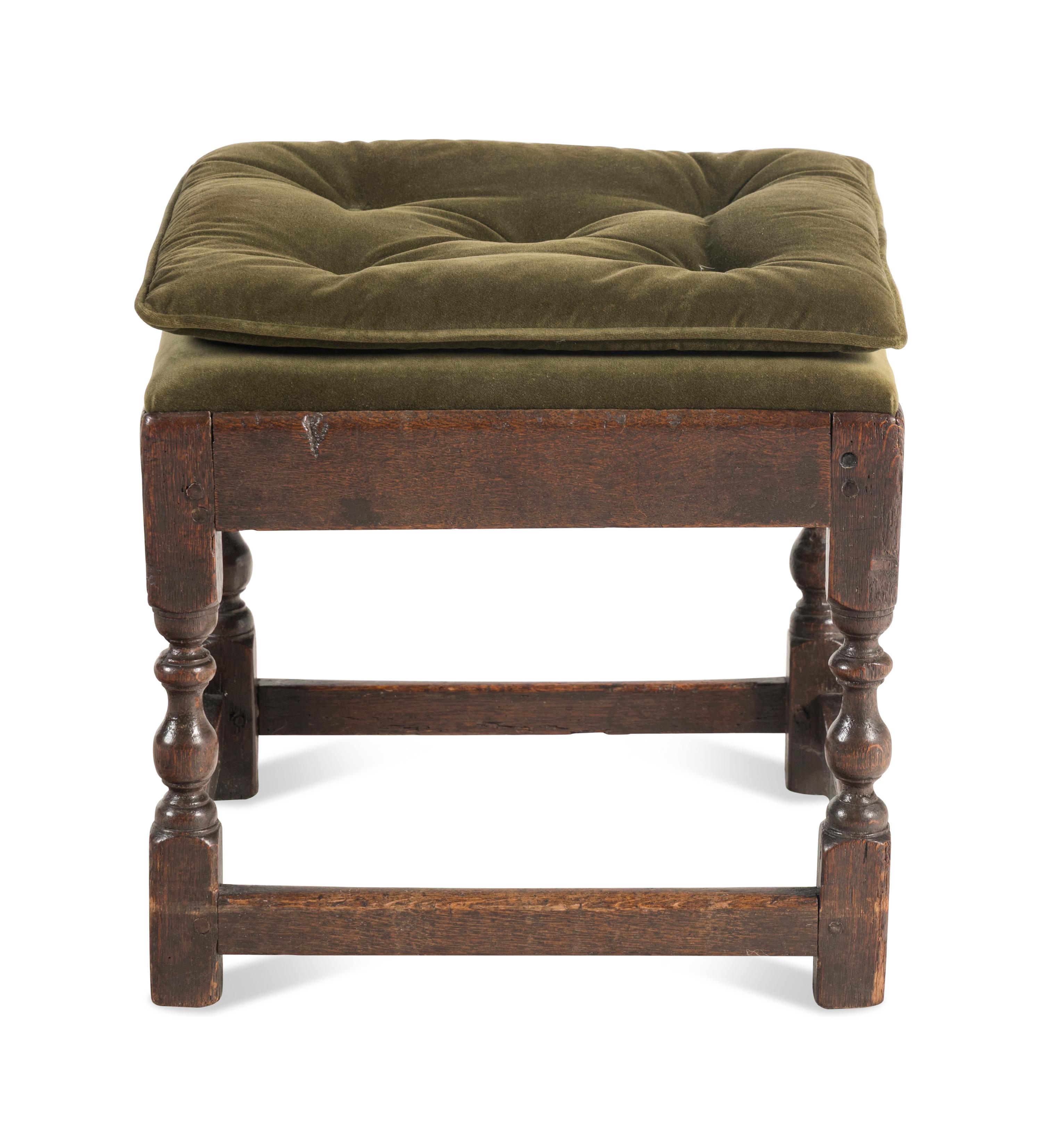 A William and Mary Oak Stool