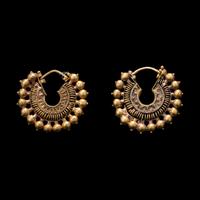 A Pair of Phoenician or Achaemenid Gold Hoop Earrings