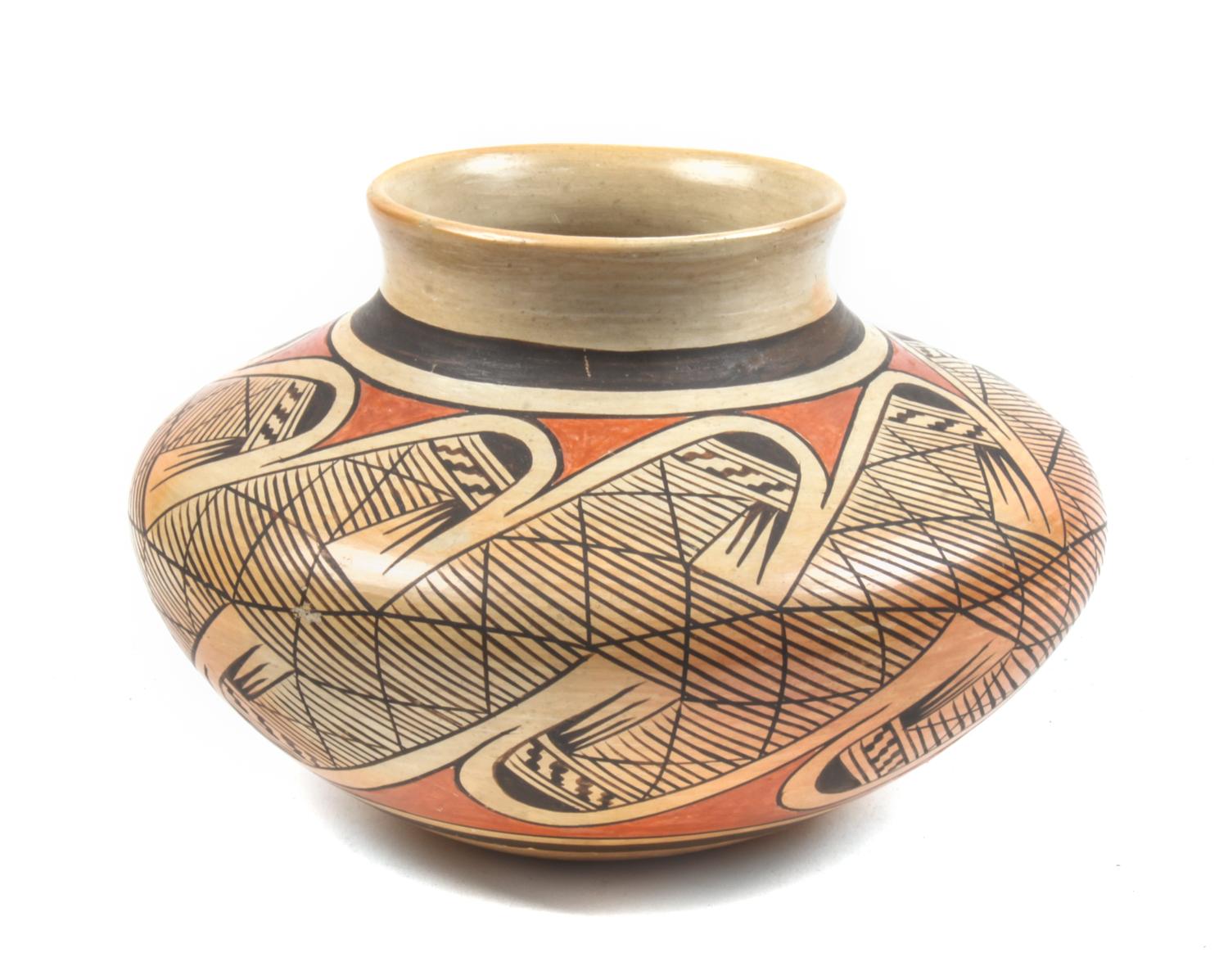 Elva Nampeyo (Hopi, 1926-1985) Polychrome Jar Height 4 x 5 1/2 inches