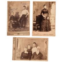 [EARLY PHOTOGRAPHY]. A group of 53 CDVs, cabinet cards, and large format photographs featuring portraits of groups and individuals, incl. postmortem views.