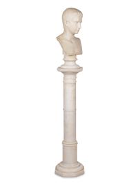 A Grand Tour Marble Bust of Young Octavian