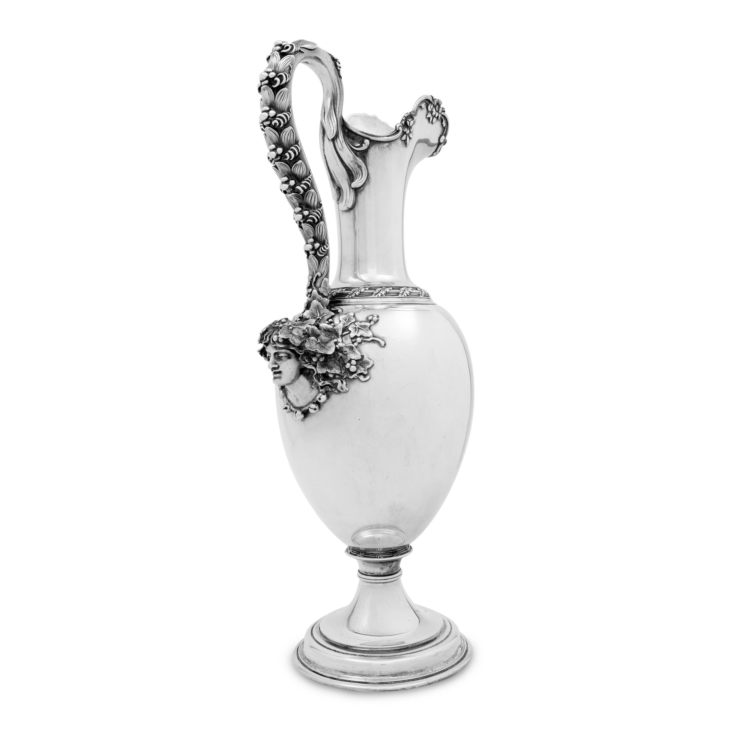 A Tiffany and Co. Silver Wine Ewer