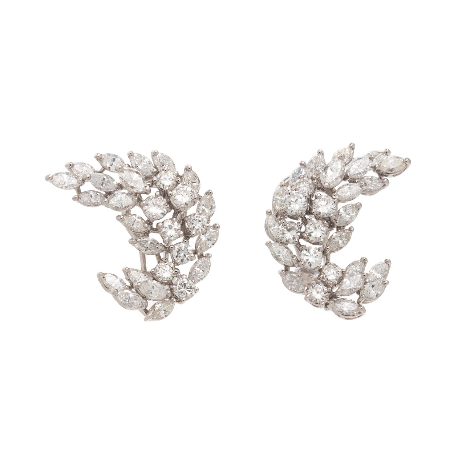 DIAMOND CLUSTER CLIP EARRINGS