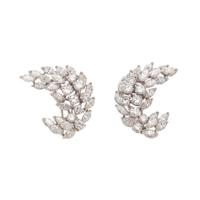 DIAMOND CLUSTER CLIP EARRINGS