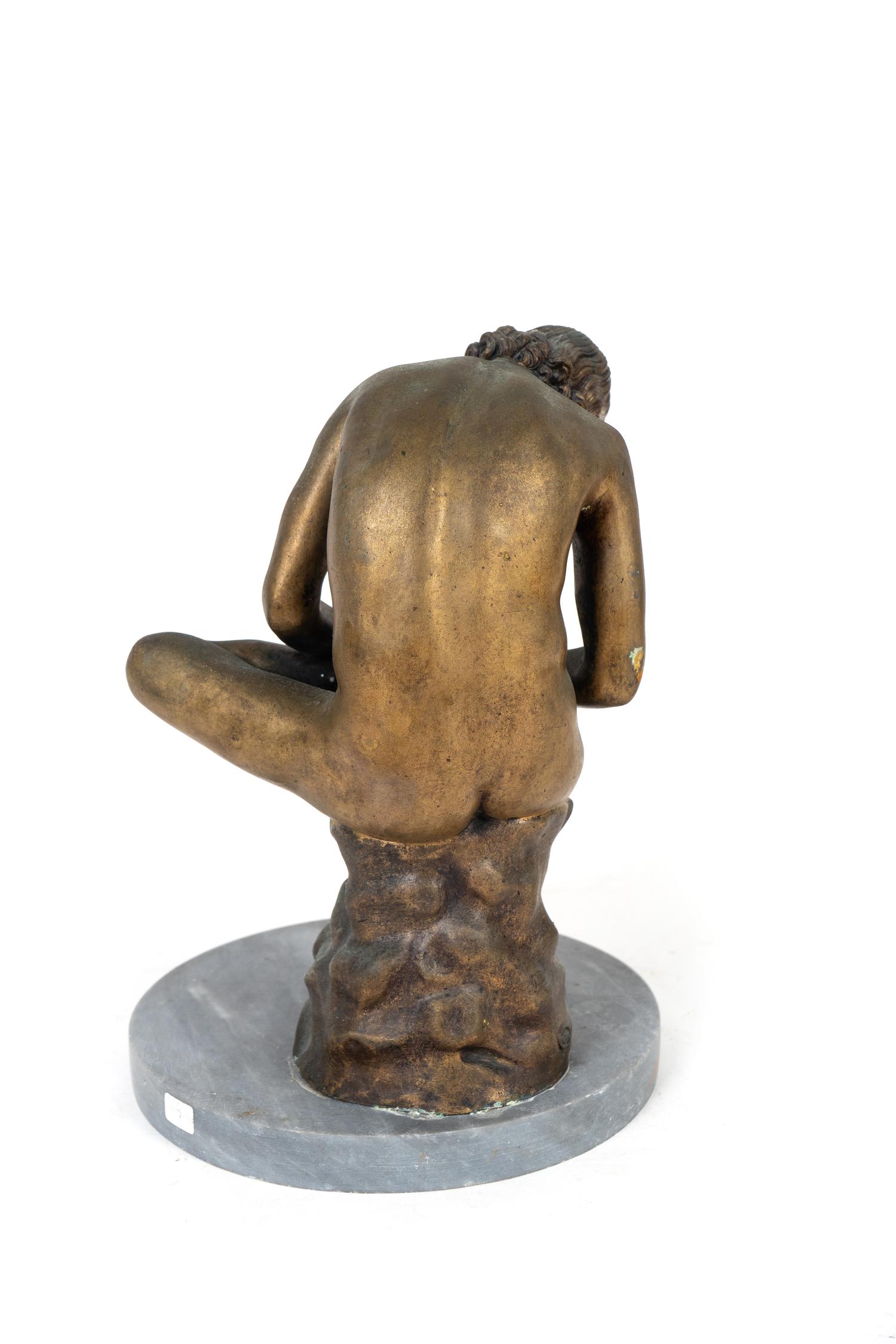 A Continental Patinated Bronze Figure: Spinario — AFTER THE ANTIQUE, EARLY 20TH CENTURY