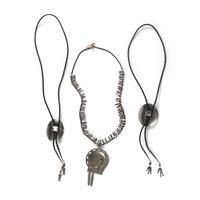 Julius Caesar AND Bruce Caesar (Pawnee, 1910-1982 / b. 1952) — German Silver Bolo Ties