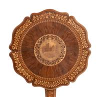A Continental Marquetry Table on Claw Feet