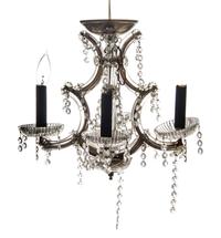 A Cased Glass Four-Light Chandelier, Height 13 1/2 x diameter 15 1/2 inches.
