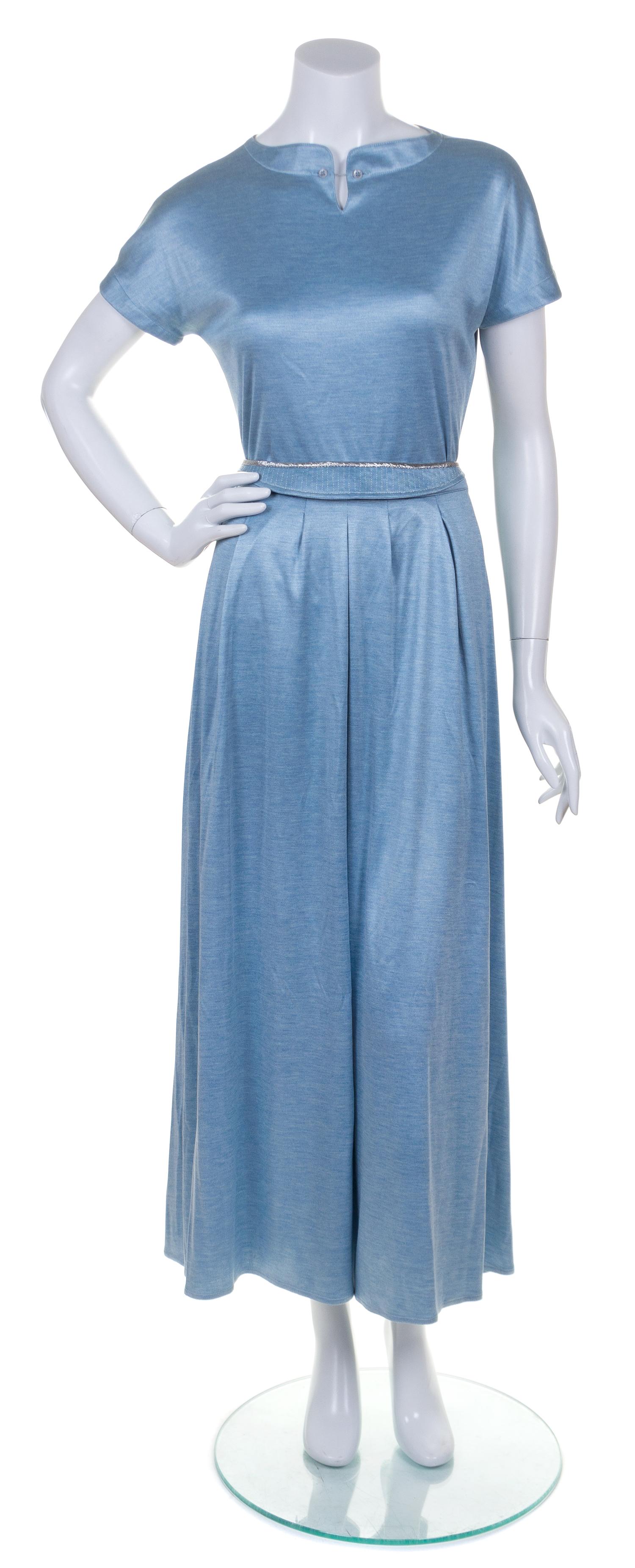 A Geoffrey Beene Light Blue Skirt Ensemble, Size 10.