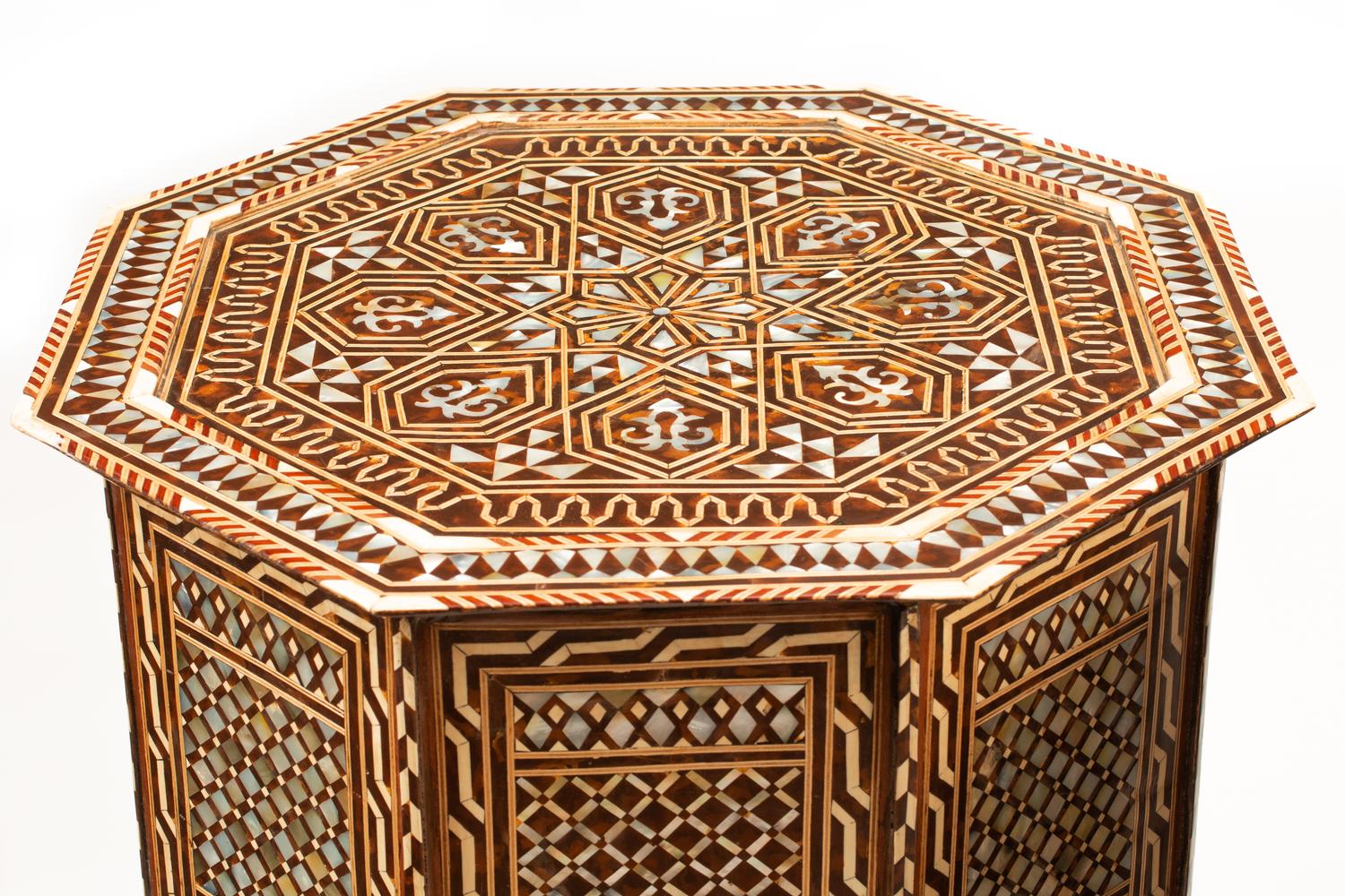 A Pair of Moorish Style Marquetry Tables