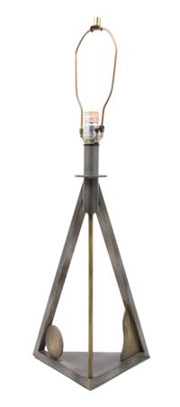 A Sculptural Table Lamp, Robert Sonneman for Kovacs Height 30 1/4 inches.