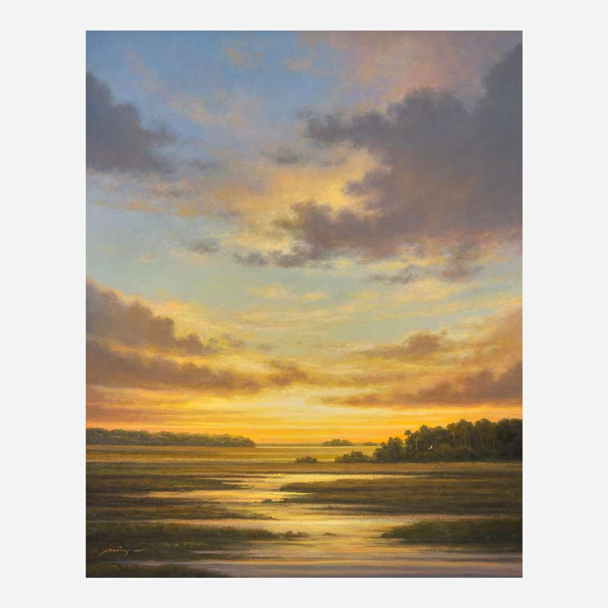 Peter Pettegrew (American, B 1963) Golden Hour ; together with Talbot Island Moonrise