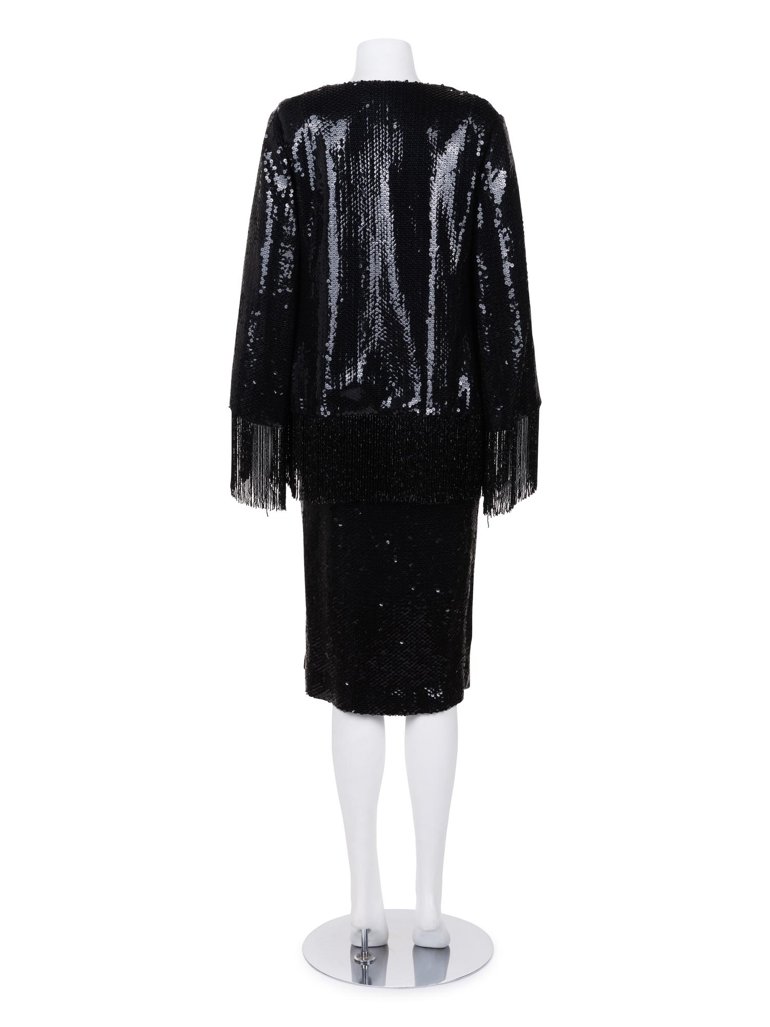 Bill Blass Sequined Skirt Ensemble, 1980s