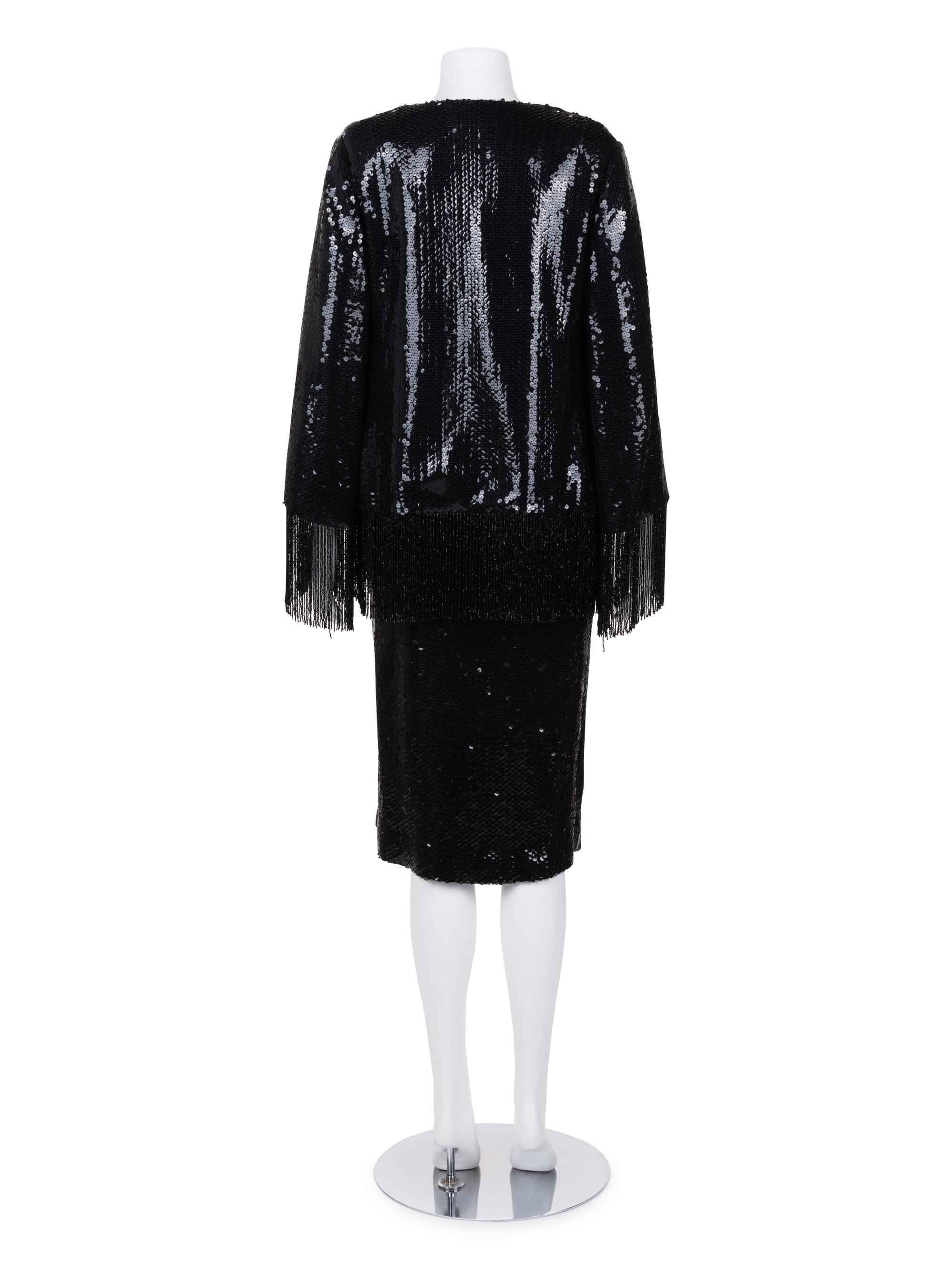 Bill Blass Sequined Skirt Ensemble, 1980s