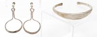 A Collection of Modernist Sterling Silver Jewelry, 21.50 dwts.