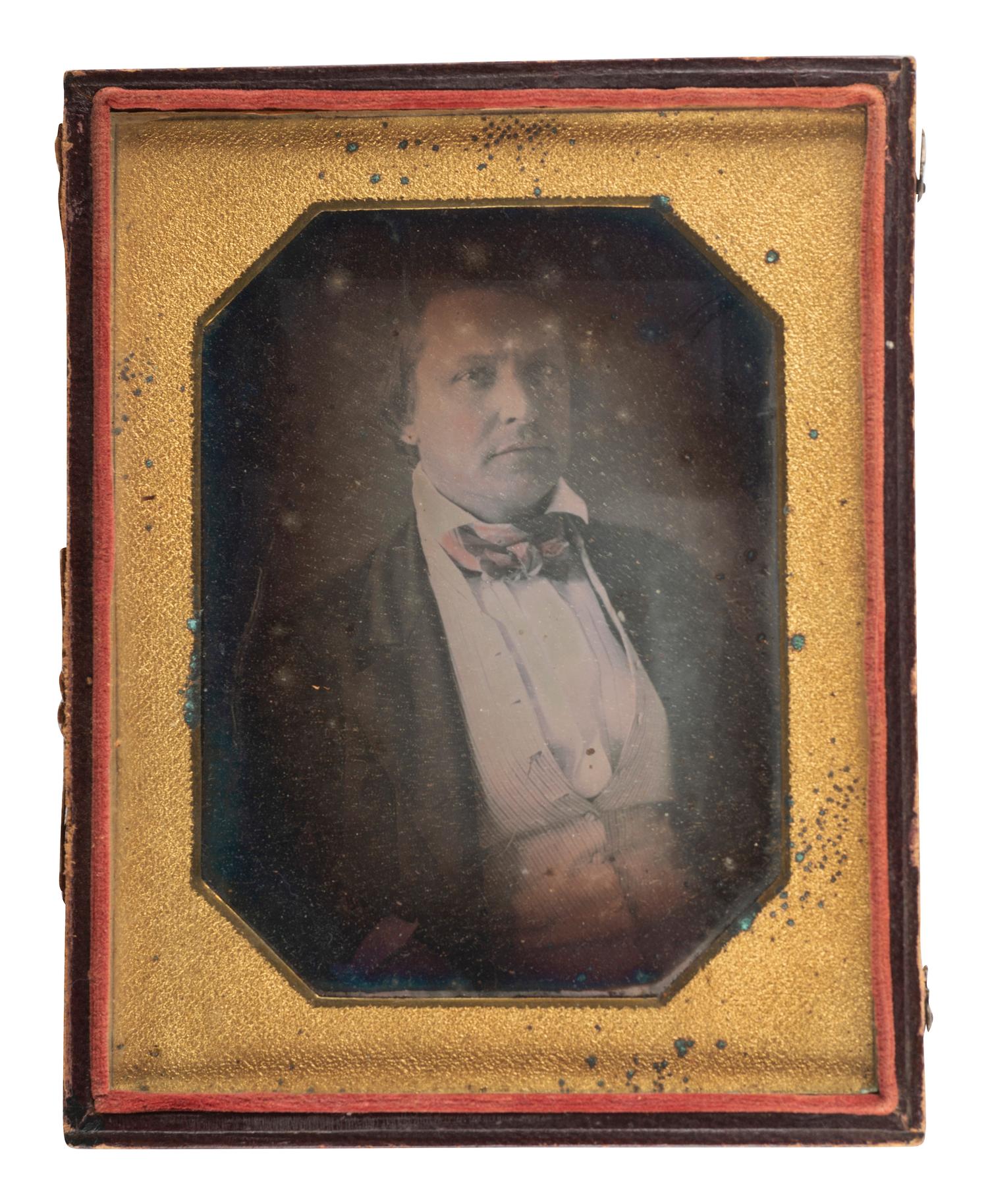 [EARLY PHOTOGRAPHY]. A group of 15 daguerreotypes of distinguished gentlemen of varying ages, including: