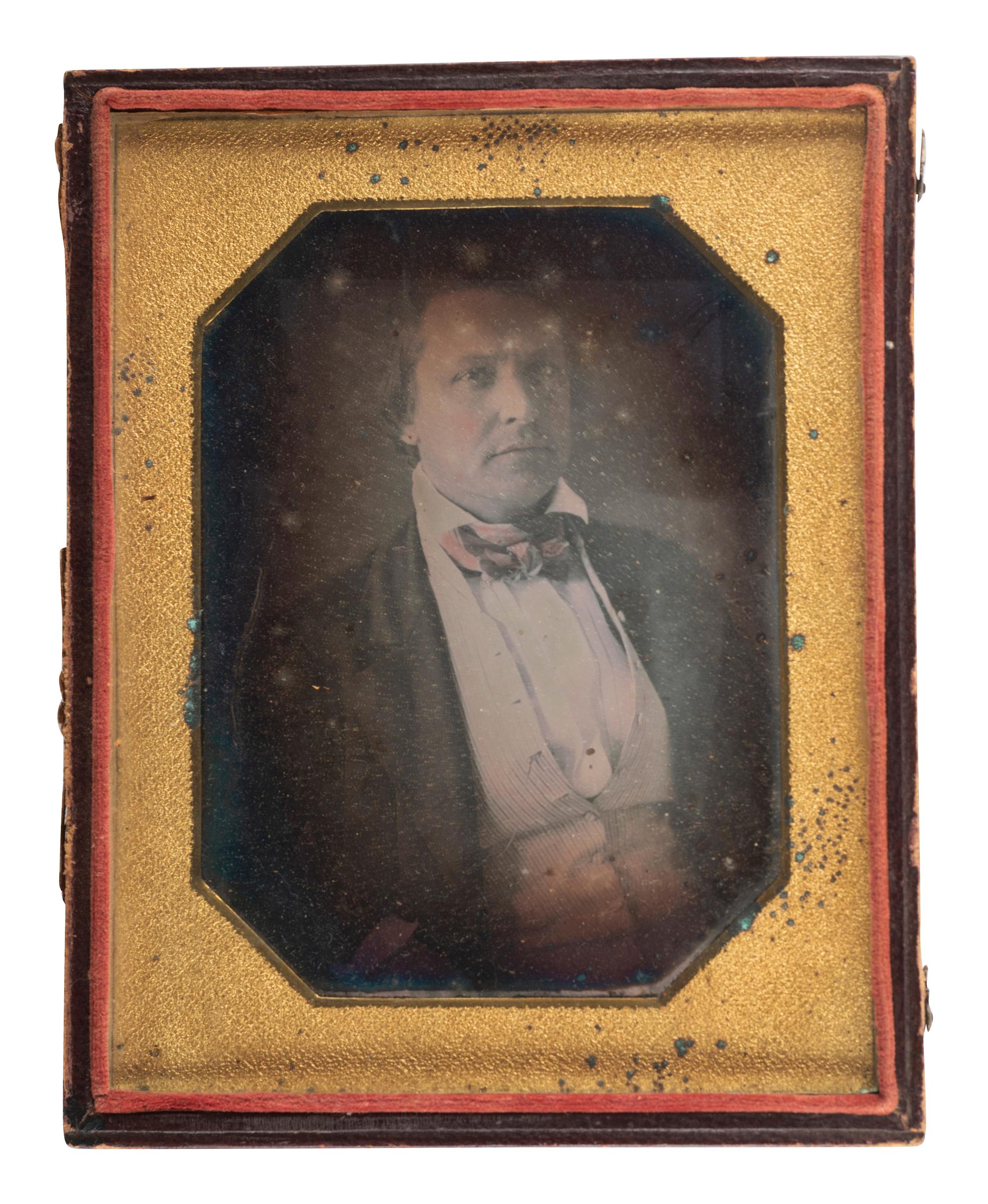 [EARLY PHOTOGRAPHY]. A group of 15 daguerreotypes of distinguished gentlemen of varying ages, including: