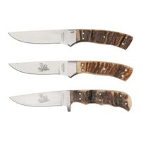 Lot of Three Gerome Weinand Sheep Horn Handle Knives Incl: Desert Bighorn, Stone Sheep, and Mongolian Argali
