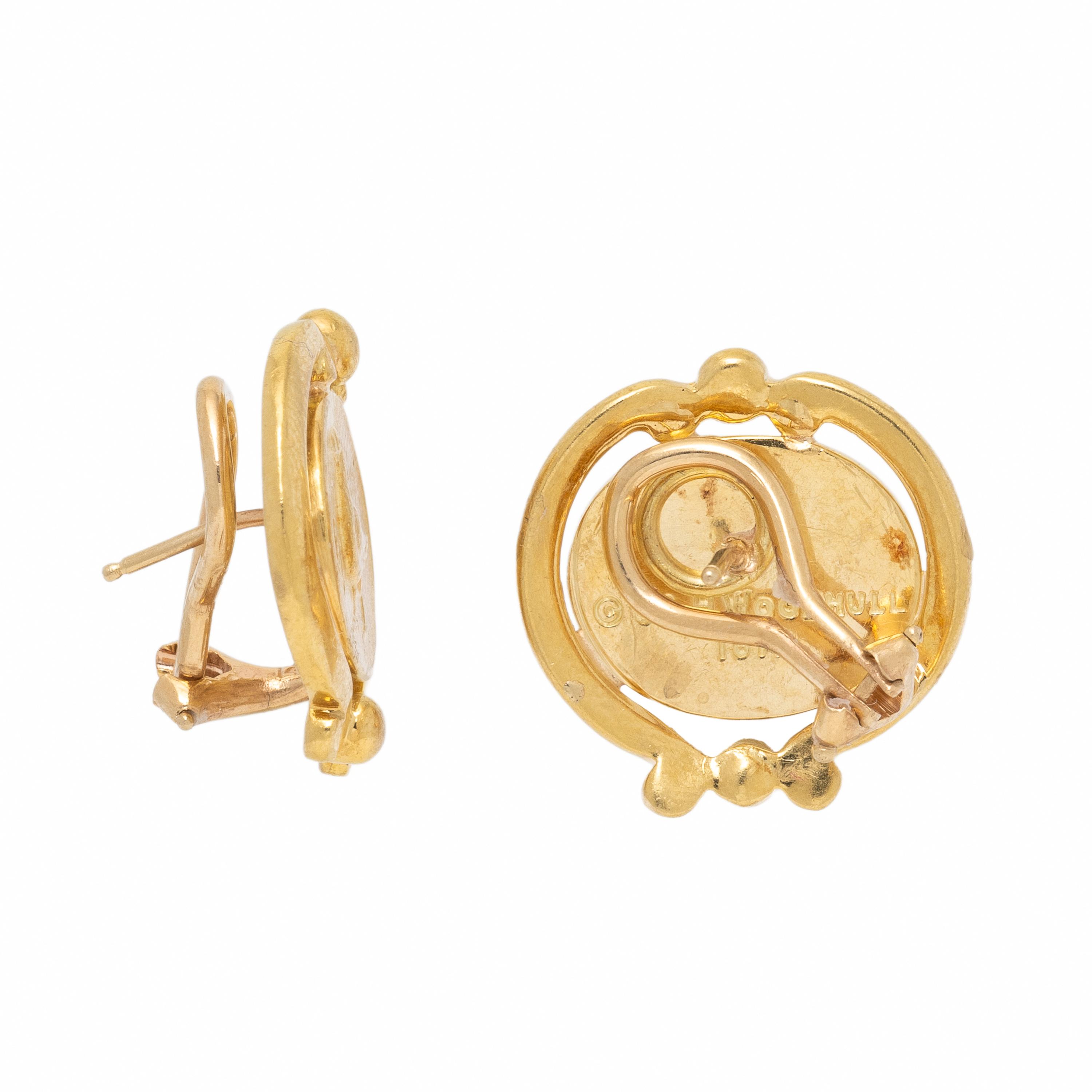 Helen Woodhull, Yellow Gold Bird Earrings