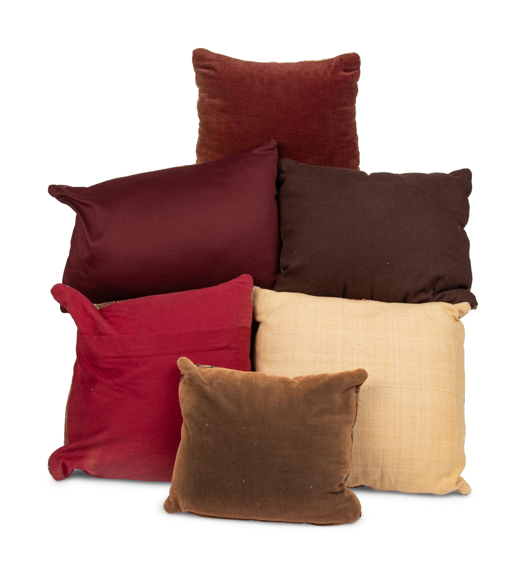 A Group of Seven Kilim Upholstered Pillows