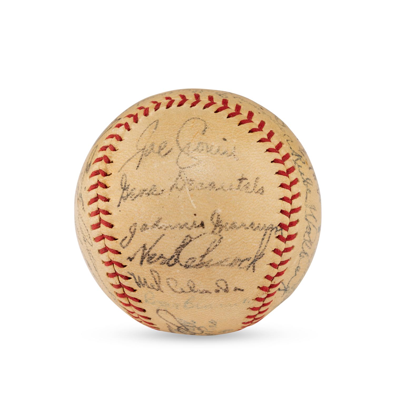 A 1937 Boston Red Sox Team Signed Autograph Baseball Featuring Jimmie Foxx and Lefty Grove (JSA Letter of Authenticity),