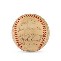 A 1937 Boston Red Sox Team Signed Autograph Baseball Featuring Jimmie Foxx and Lefty Grove (JSA Letter of Authenticity),